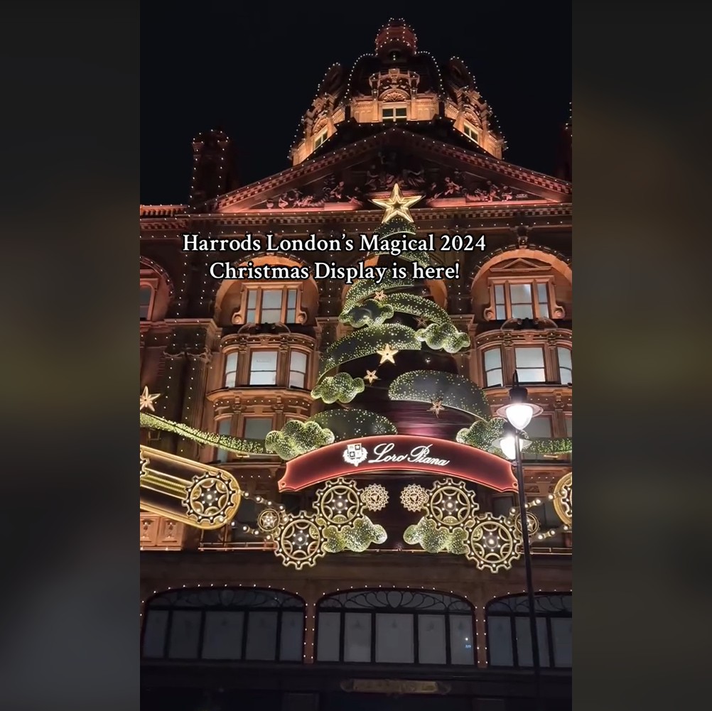 Harrods London Magical 2024 Christmas Display